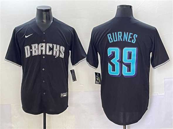 Men%27s Arizona Diamondbacks #39 Corbin Burnes Black Stitched Jersey